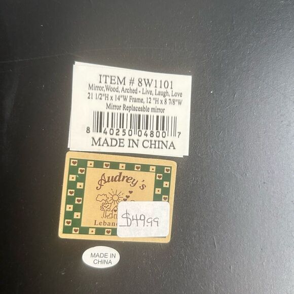 Vintage Charming Black and Tan Star Mirror w Inspirational Quotes - Picture 10 of 12